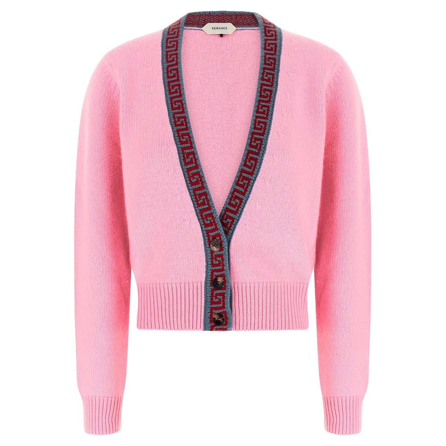 Versace Multicolor Virgin Wool Cardigan