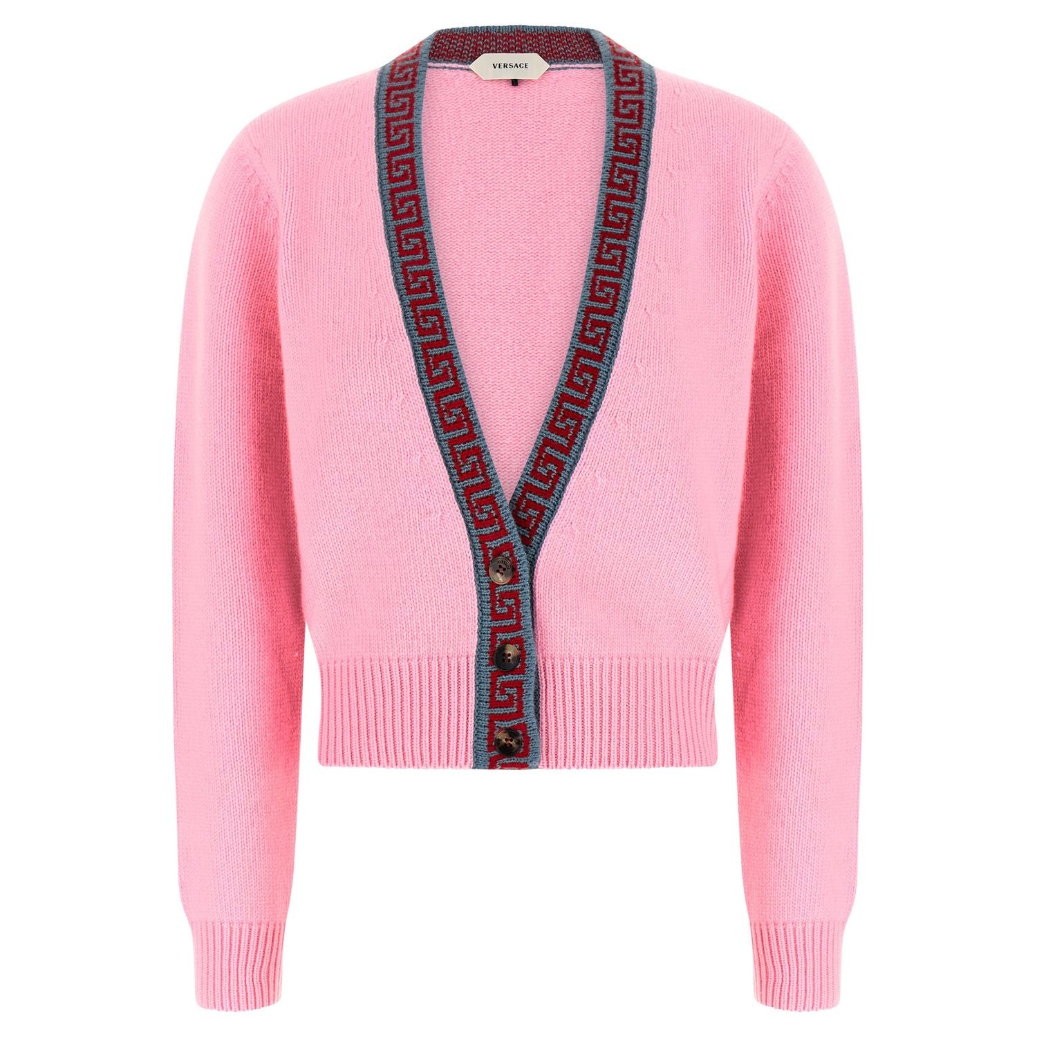 Versace Multicolor Virgin Wool Cardigan