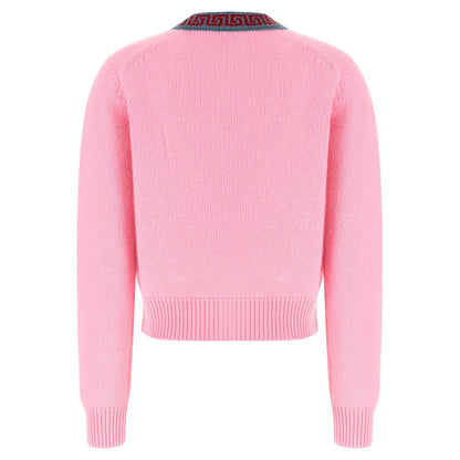 Versace Multicolor Virgin Wool Cardigan