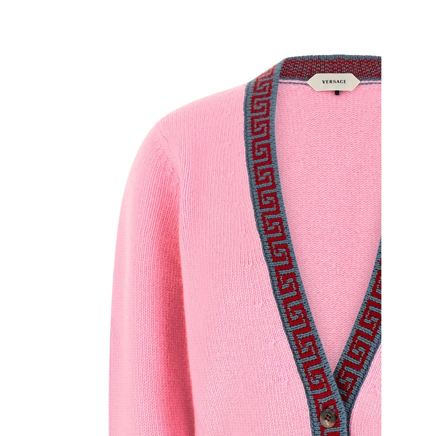 Versace Multicolor Virgin Wool Cardigan