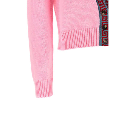Versace Multicolor Virgin Wool Cardigan
