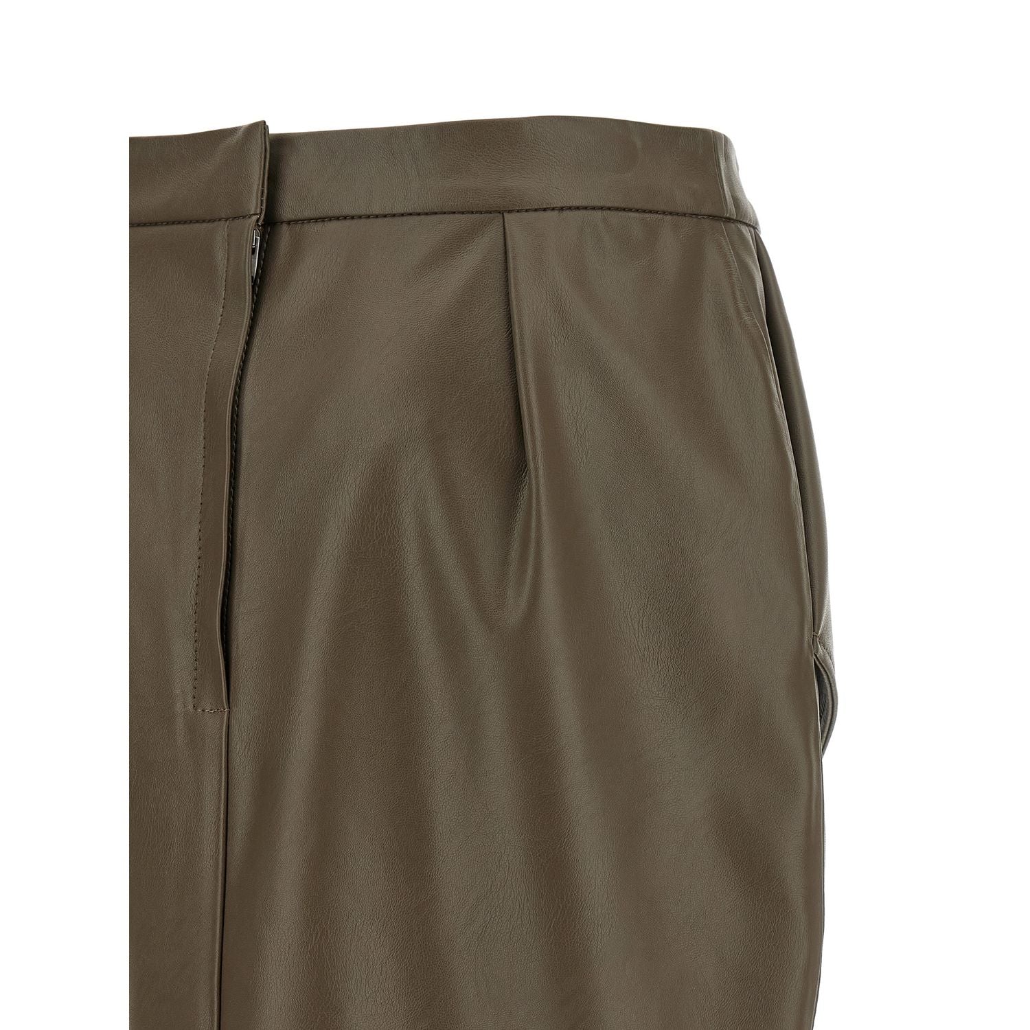 Stella McCartney Brown Polyester Midi Skirt