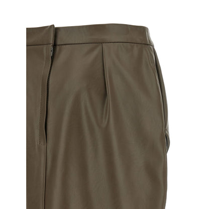Stella McCartney Brown Polyester Midi Skirt