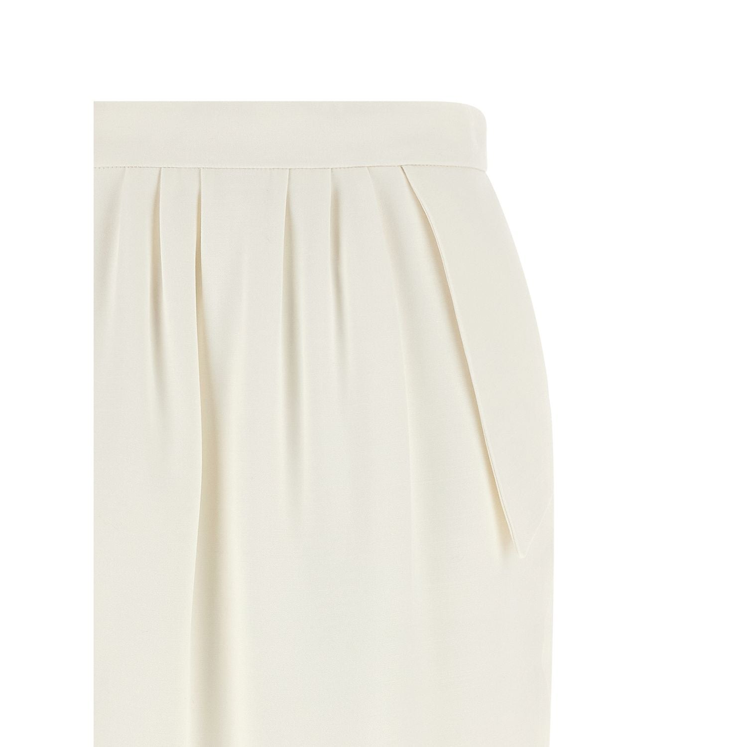 Stella McCartney White Polyester Midi Skirt
