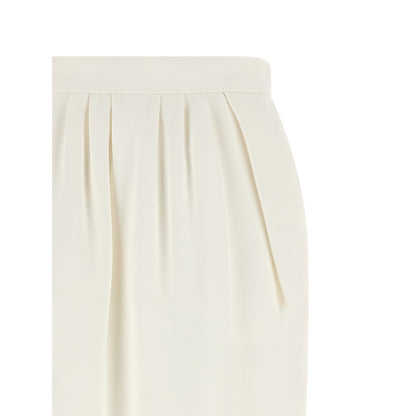 Stella McCartney White Polyester Midi Skirt