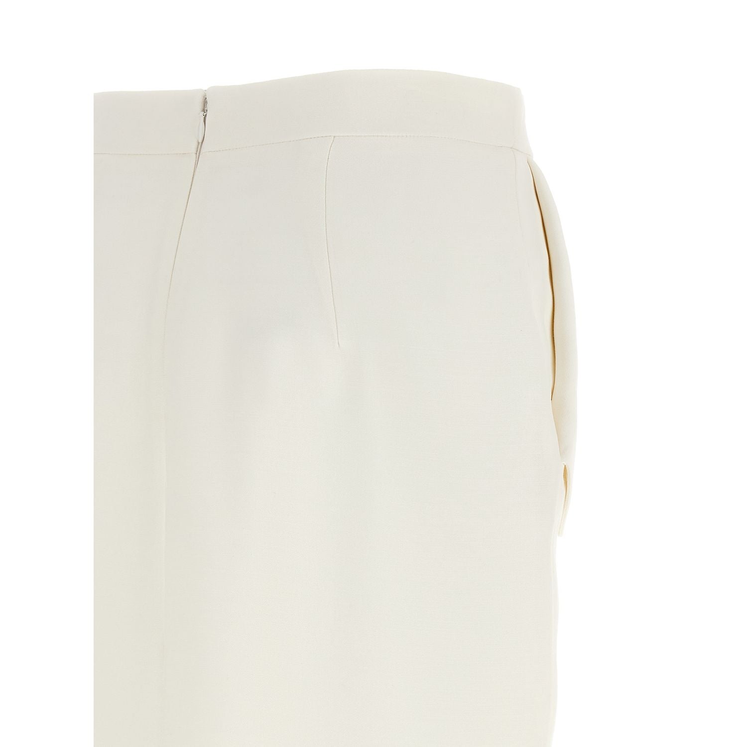 Stella McCartney White Polyester Midi Skirt