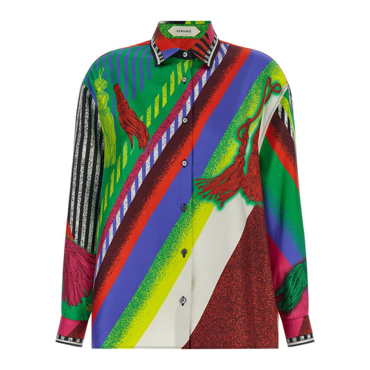 Versace Multicolor Silk Blouse