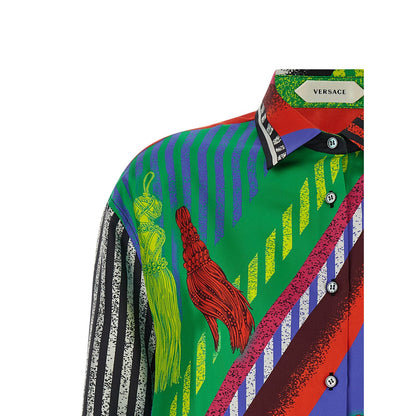 Versace Multicolor Silk Blouse
