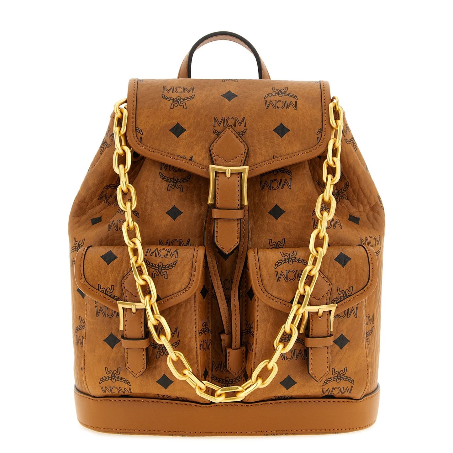 MCM Brown Polyethylene Backpack