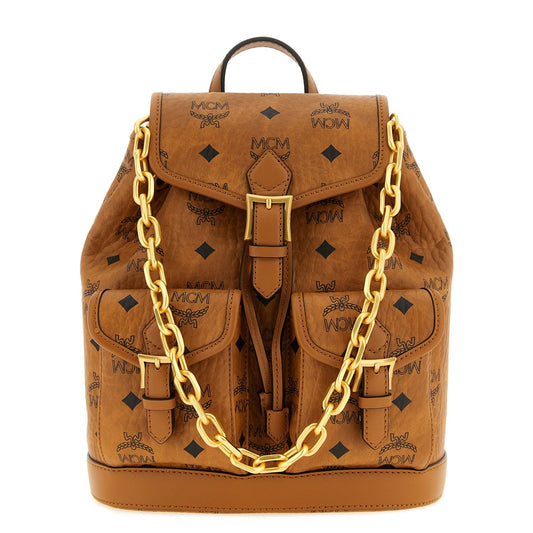 MCM Brown Polyethylene Backpack