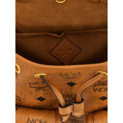 MCM Brown Polyethylene Backpack