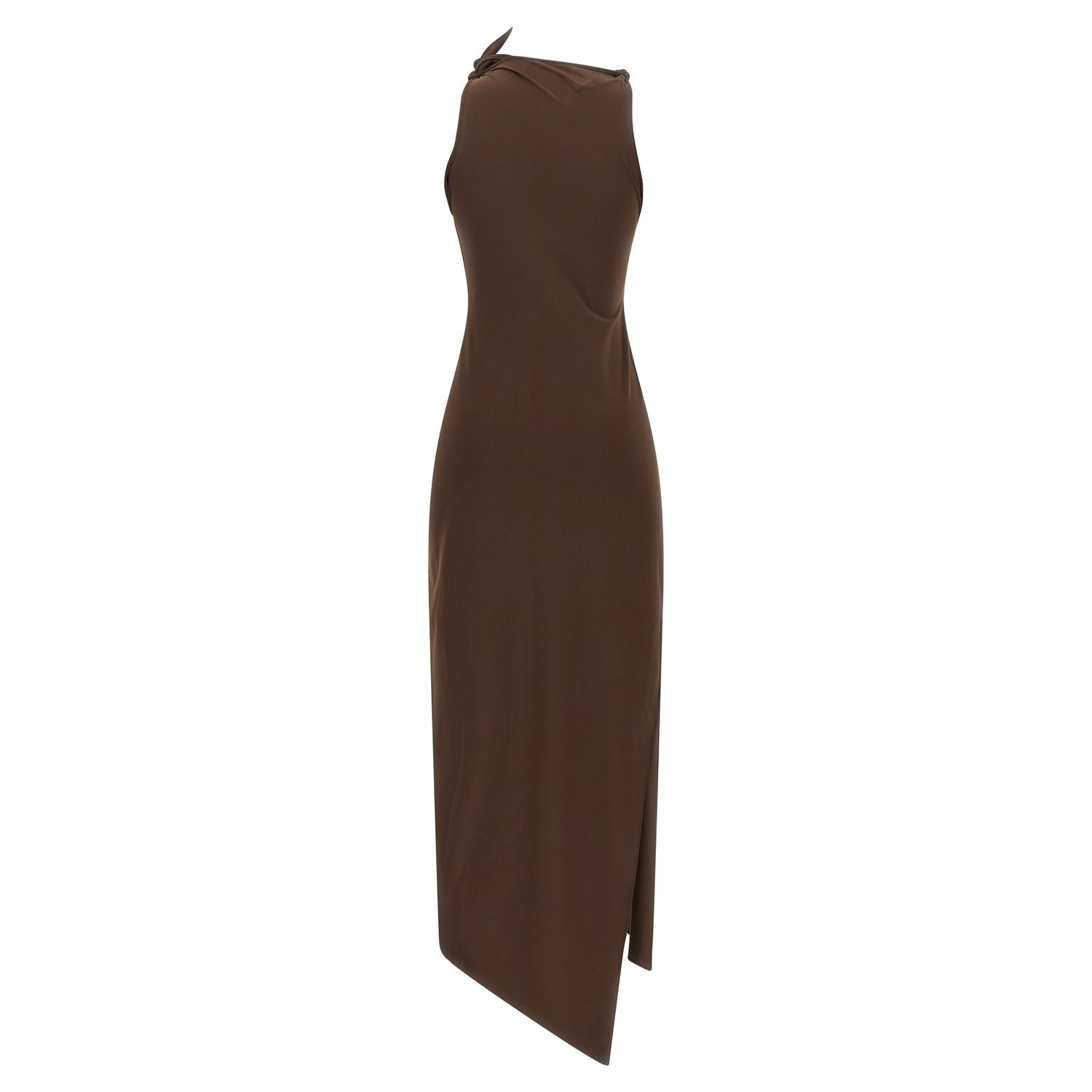 Coperni Brown Recycled Polyamide Long Dress