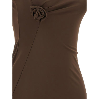 Coperni Brown Recycled Polyamide Long Dress