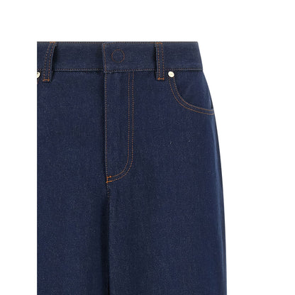 Fendi Blue Cotton Jeans Denim