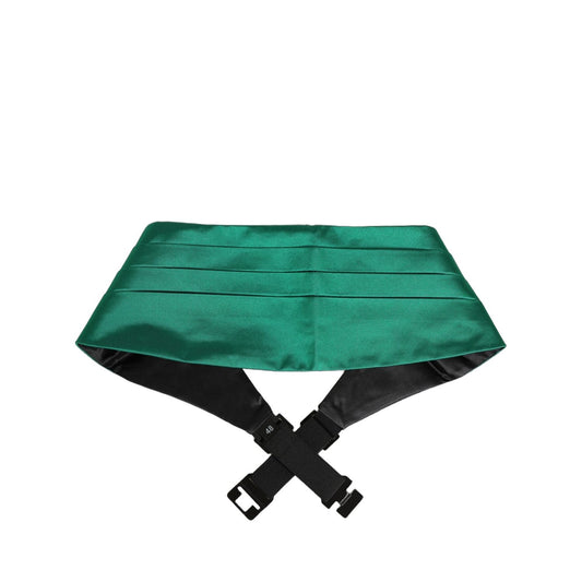 Dolce & Gabbana Green Men 100% Silk Belt Waist Cummerbund