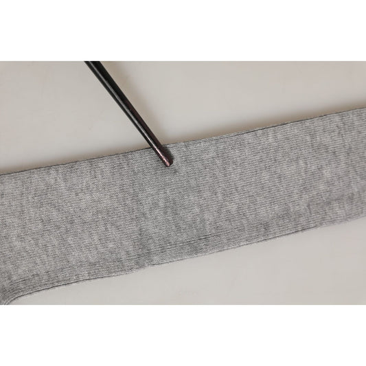 Dolce & Gabbana Men Gray Viscose Over The Calf Accessory Socks