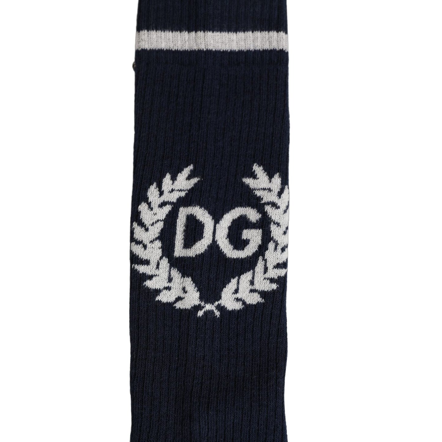Dolce & Gabbana Men Navy Blue DG Logo Mid Calf Accessory Socks
