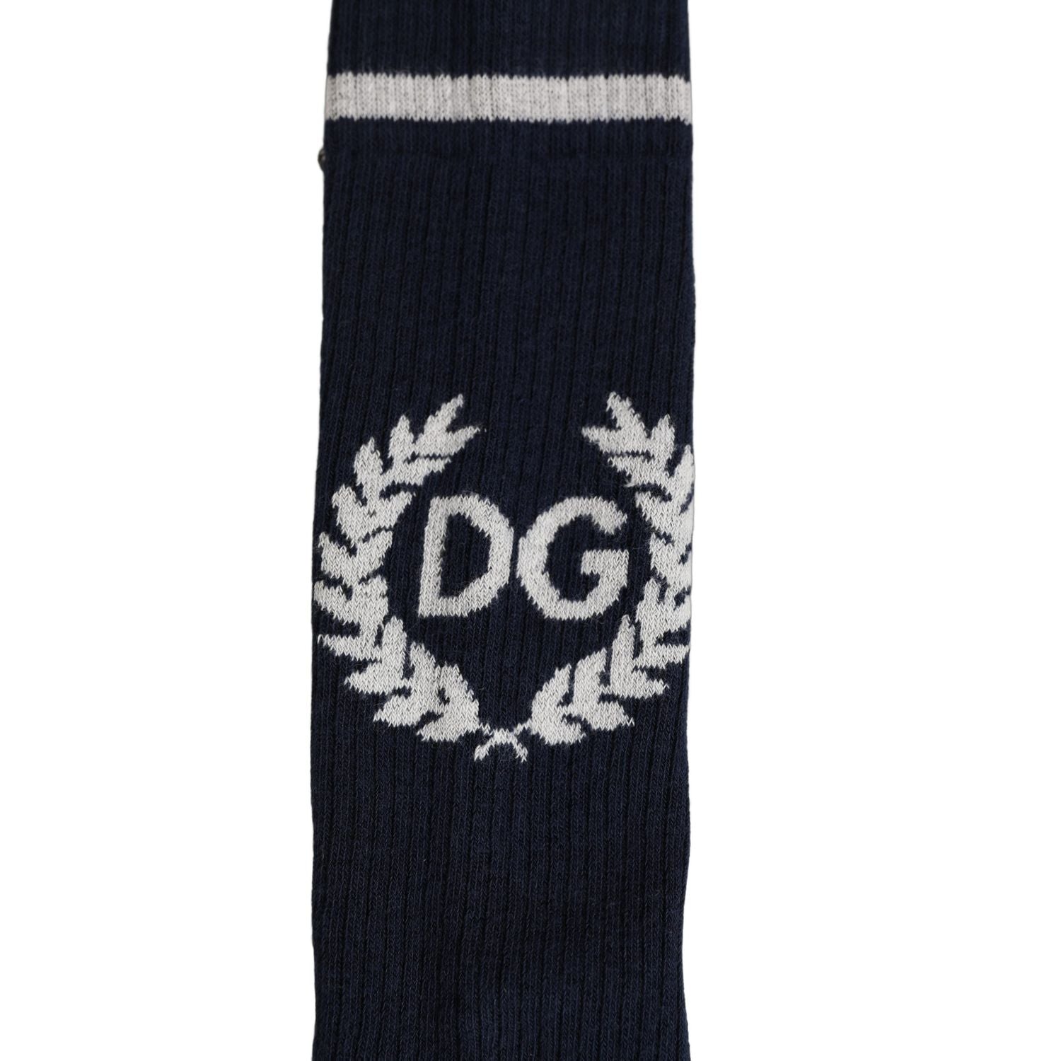 Dolce & Gabbana Men Navy Blue DG Logo Mid Calf Accessory Socks