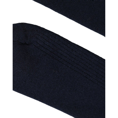 Dolce & Gabbana Men Navy Blue DG Logo Mid Calf Accessory Socks