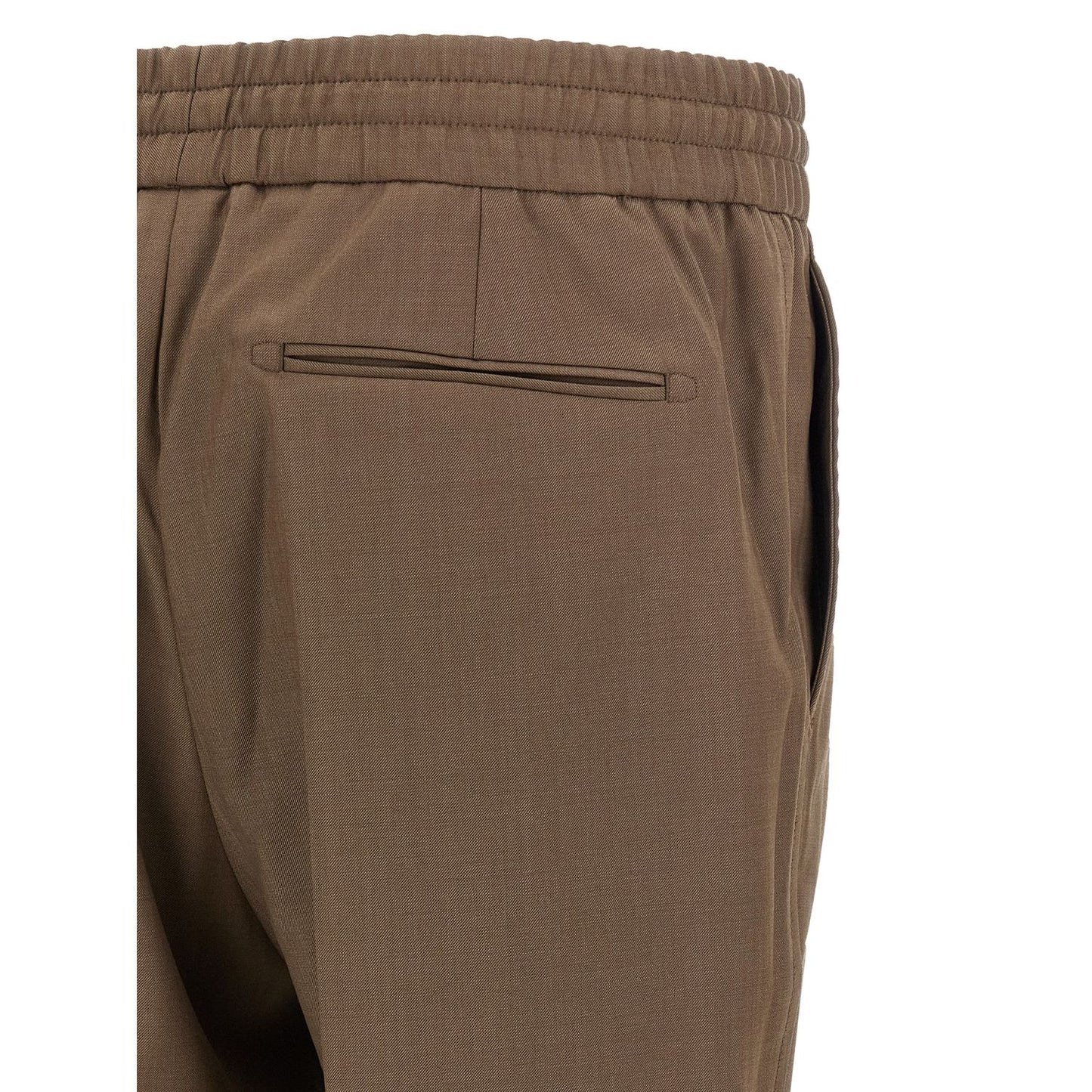 Brioni Brown Wool Casual Pants