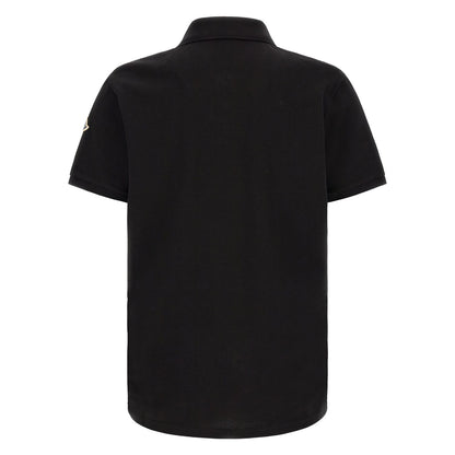Moncler Black Cotton Polo Shirt