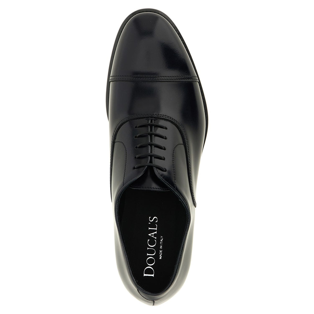Doucal's Blue Lamb Leather Oxfords And Derbies