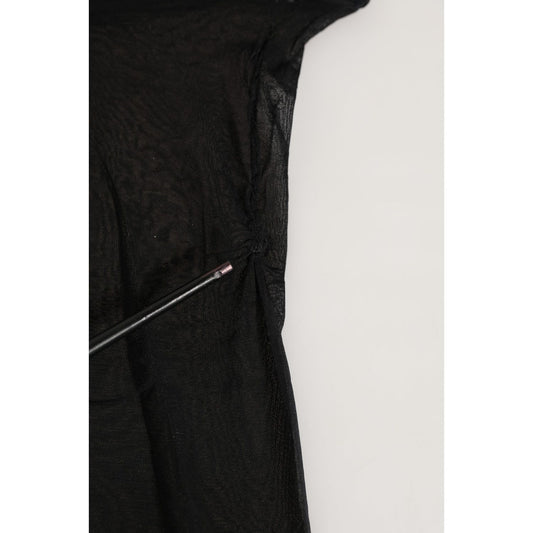 Dolce & Gabbana Black Nylon Logo Calf Long Women Accessory Socks