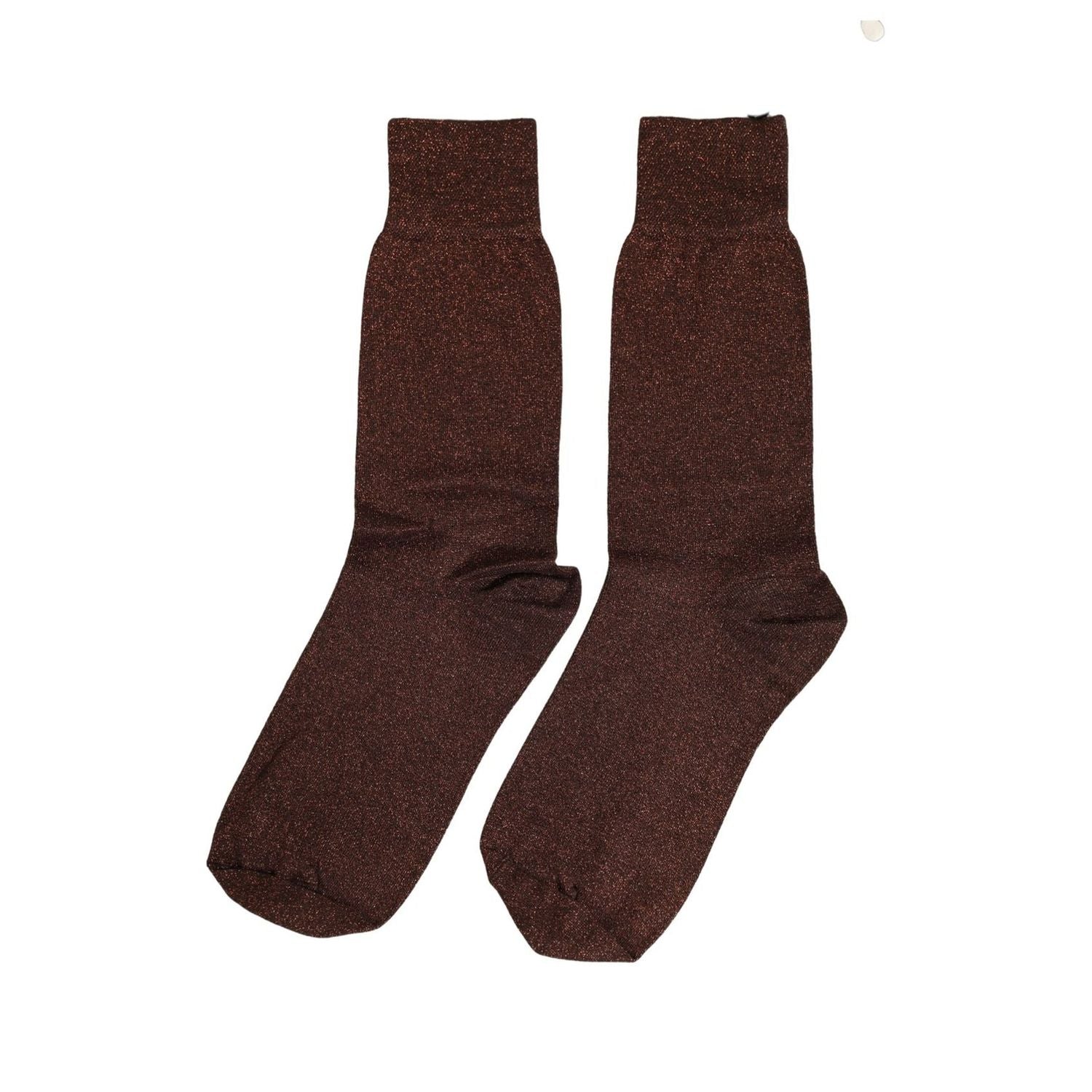 Dolce & Gabbana Dark Brown Viscose Mid Calf Accessory Socks