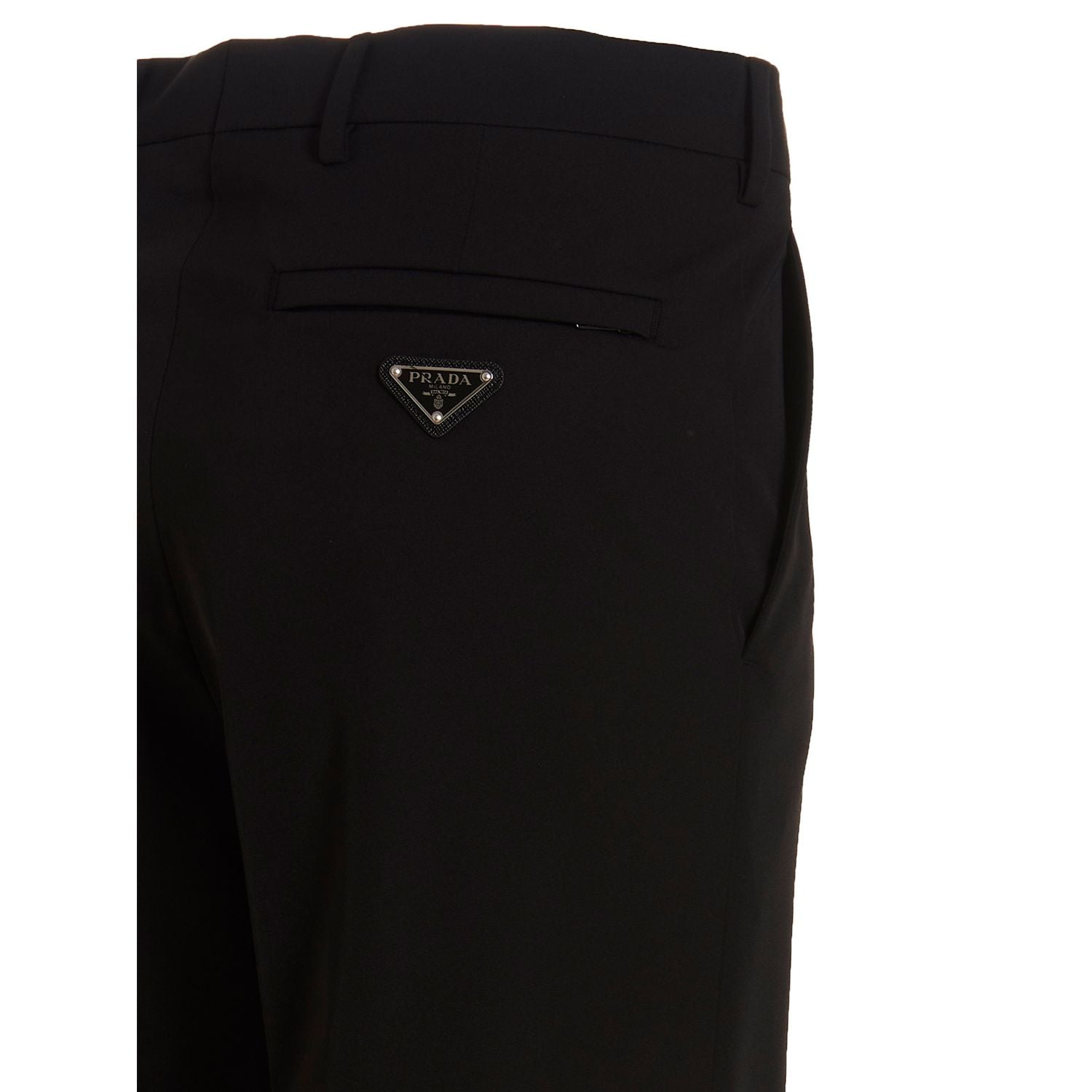 Prada Black Polyester Casual Pants