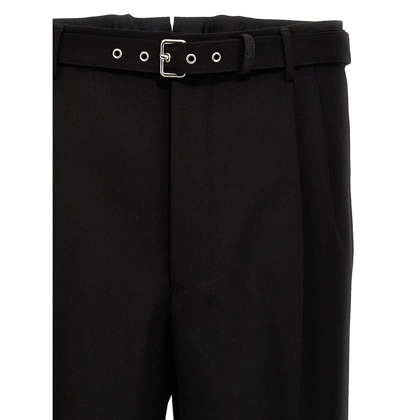 Prada Black Virgin Wool Dress Pants