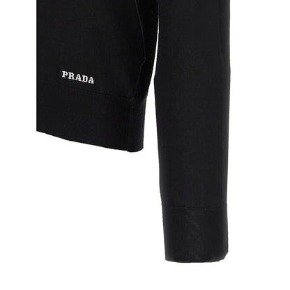 Prada Black Silk Cardigan