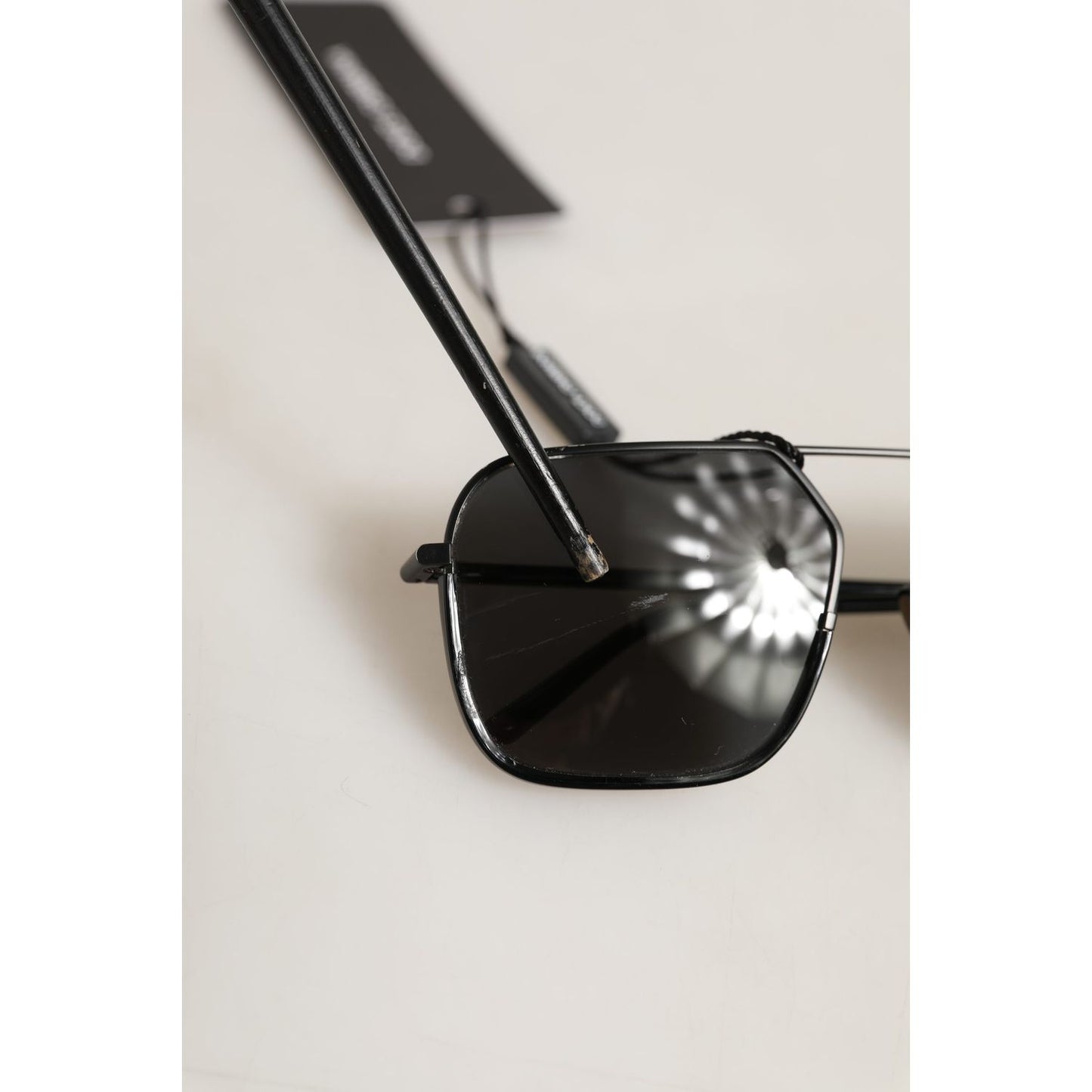 Dolce & Gabbana Black DG2193J Rectangular Metal Frame Eyewear Sunglasses