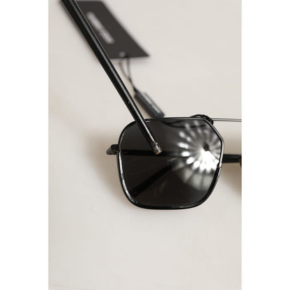 Dolce & Gabbana Black DG2193J Rectangular Metal Frame Eyewear Sunglasses