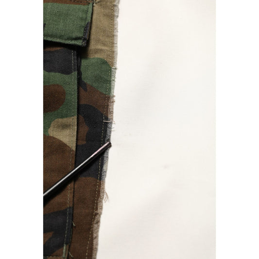 Dolce & Gabbana White Camouflage Patchwork Sweatpants Pants