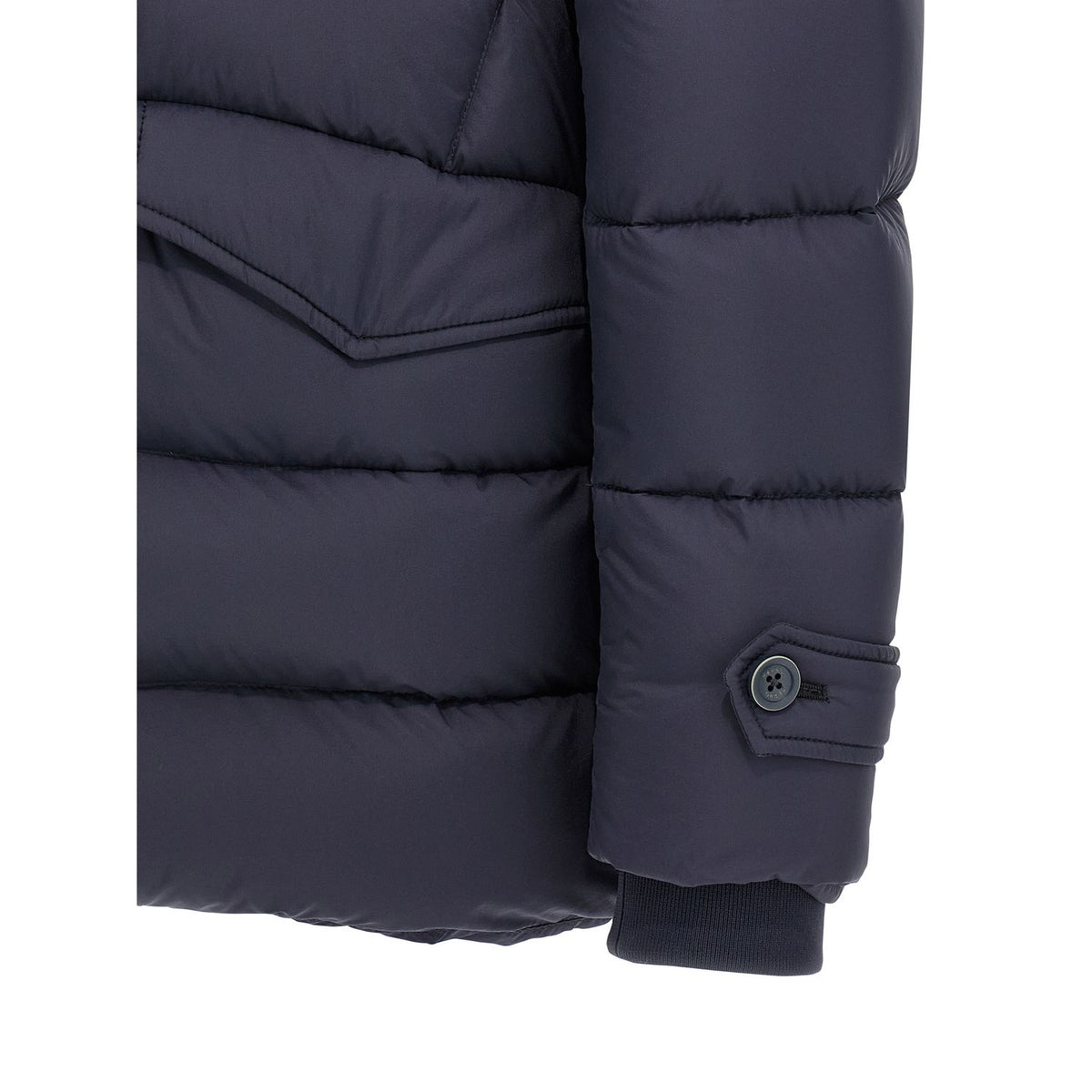 Herno Blue Polyamide Full-Length Jacket
