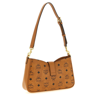 MCM Brown Polyethylene Shoulder Bag