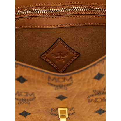 MCM Brown Polyethylene Shoulder Bag