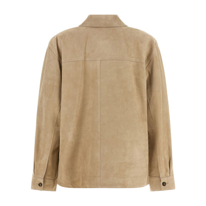 Max Mara Beige Lamb Leather Leather Jacket
