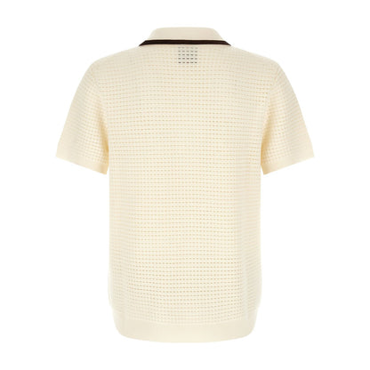 Casablanca White Wool Polo Shirt