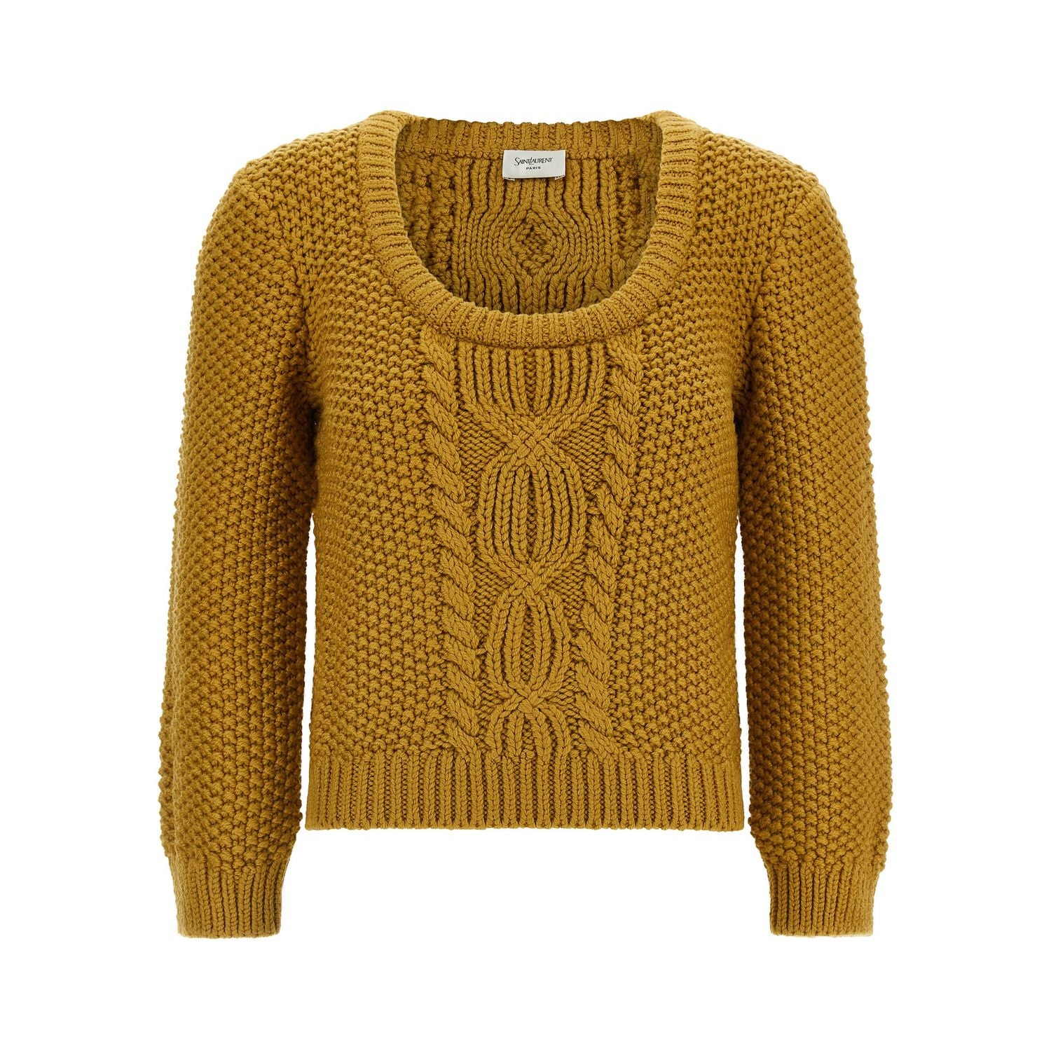 Saint Laurent Bicolor Wool Cardigan