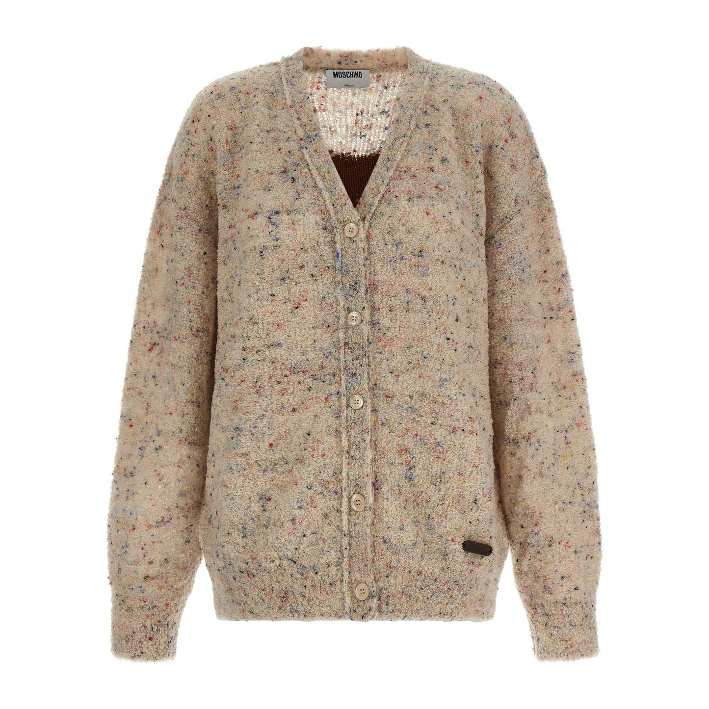 Moschino Beige Virgin Wool Cardigan