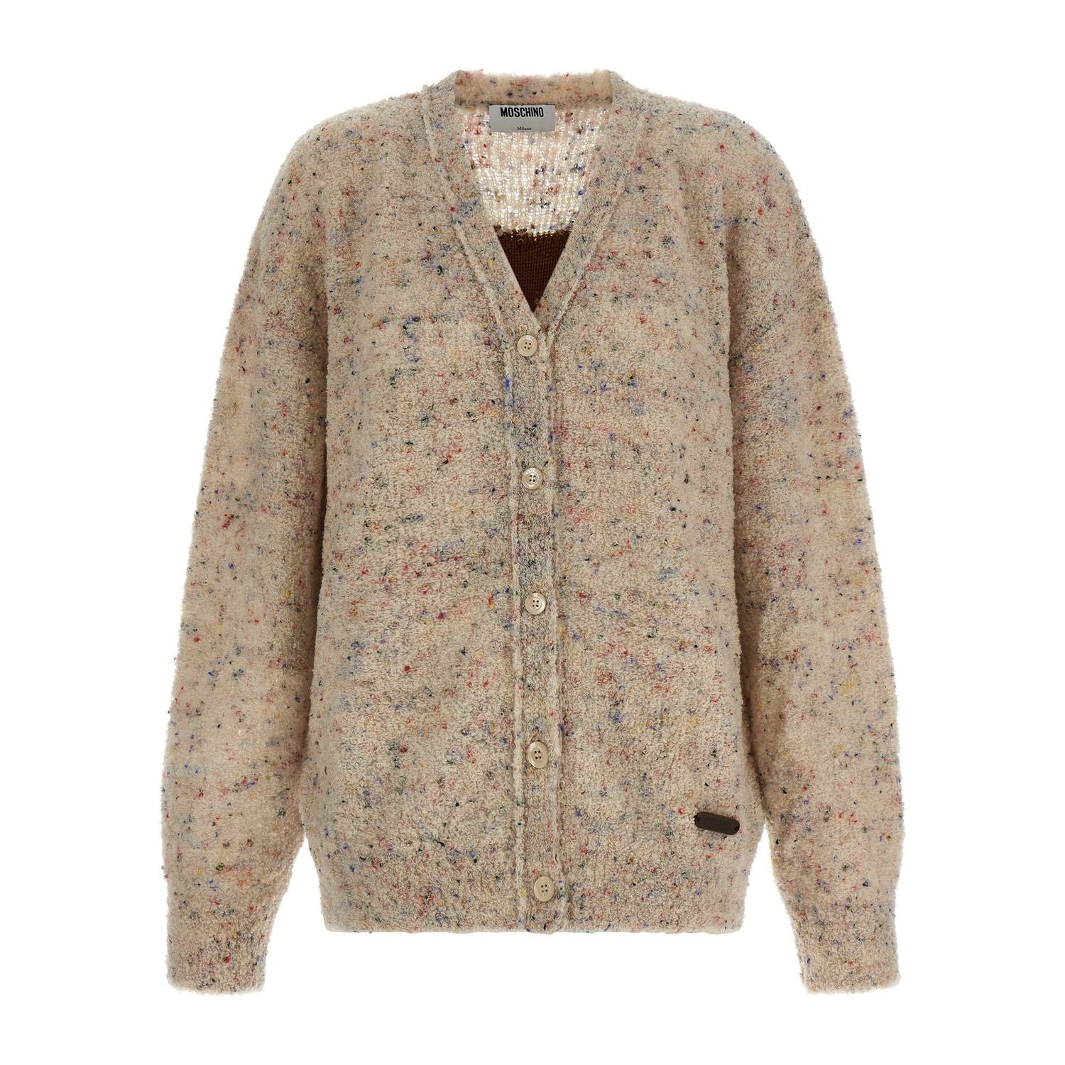 Moschino Beige Virgin Wool Cardigan