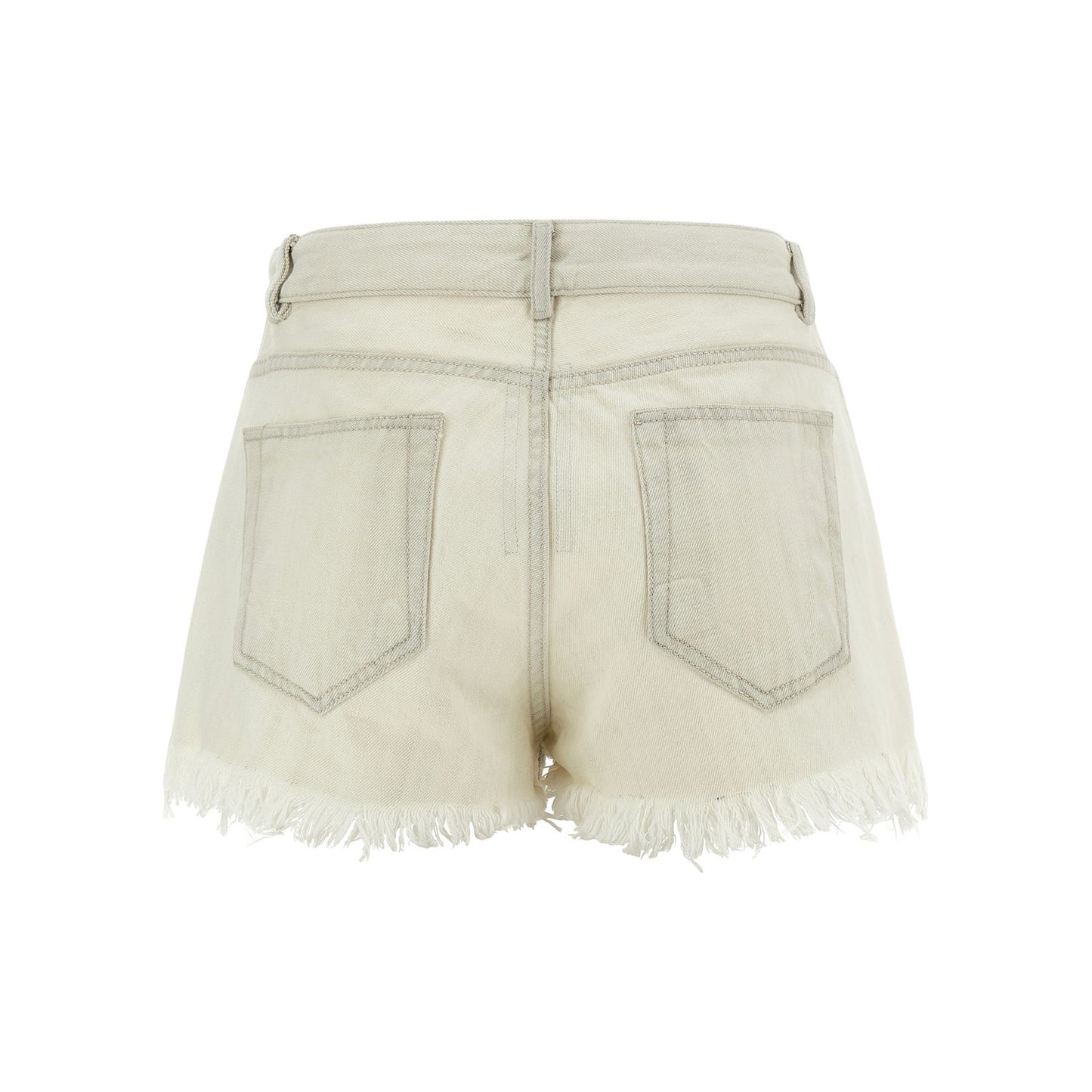 Rick Owens White Cotton Bermuda Shorts