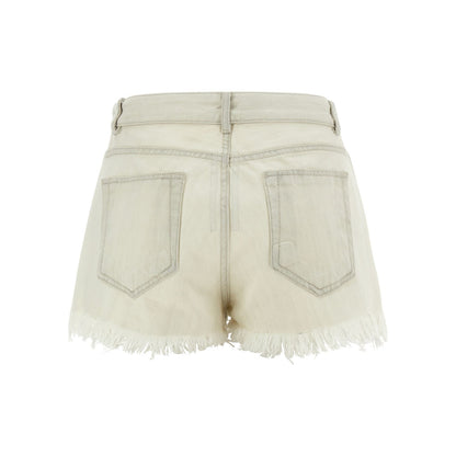 Rick Owens White Cotton Bermuda Shorts