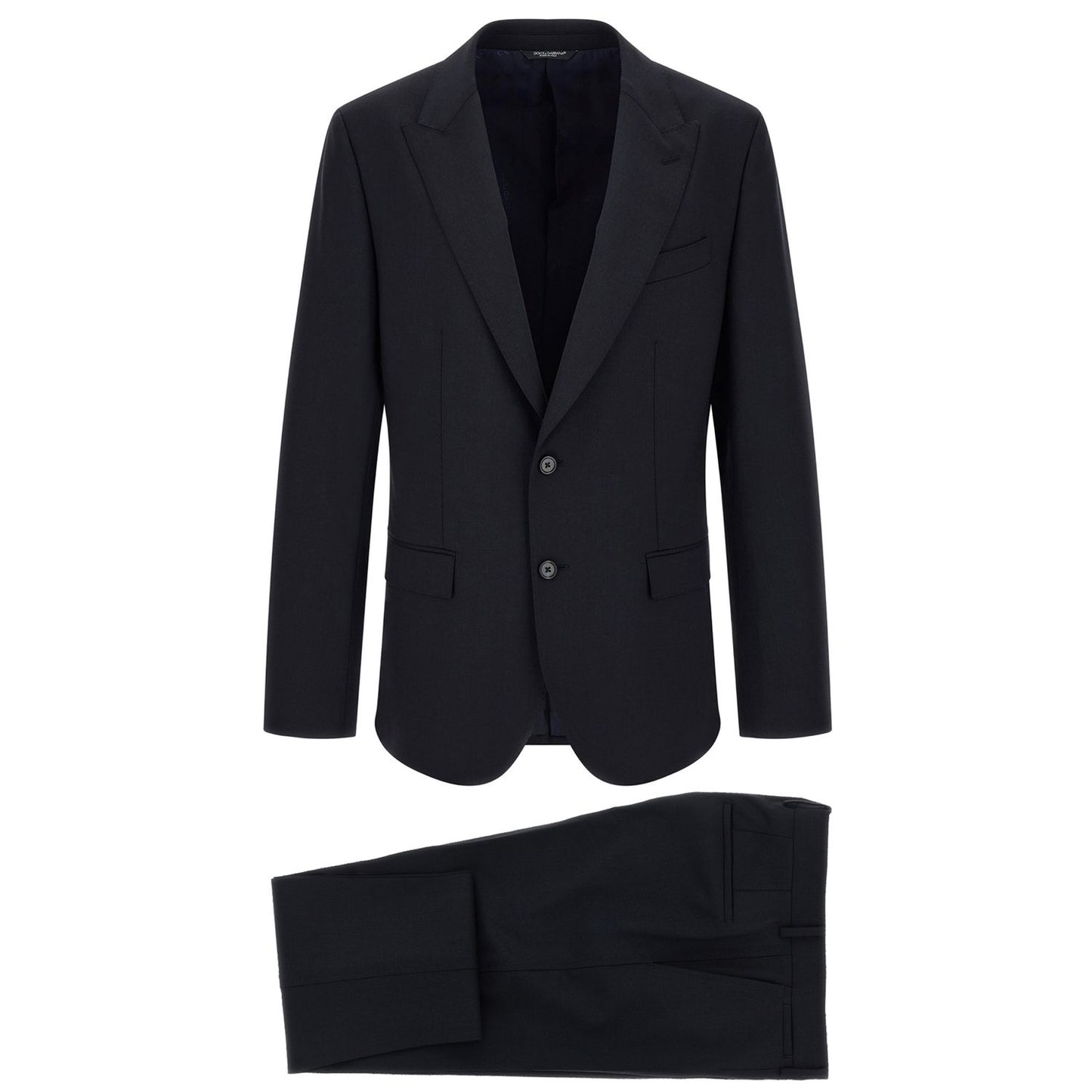 Dolce & Gabbana Blue Virgin Wool Two-Piece Suit