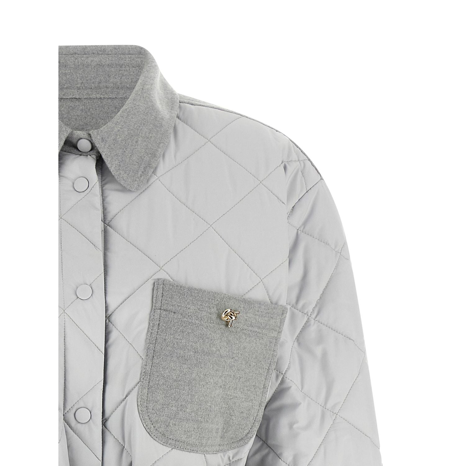 Fabiana Filippi Gray Polyester Shell Jacket