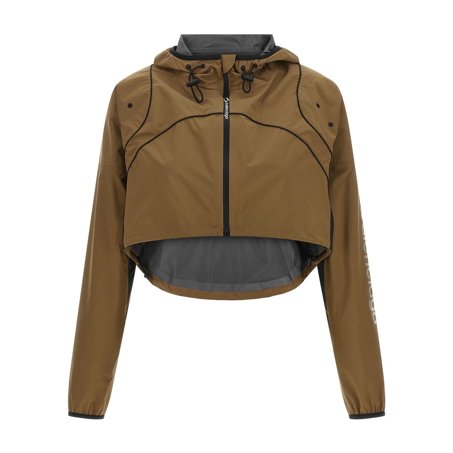 Balenciaga Brown Polyester Shell Jacket