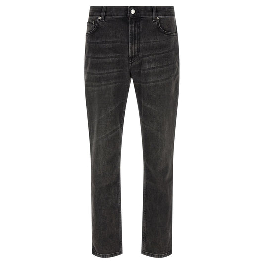 Department 5 Black Cotton Straight-Leg Jeans
