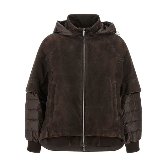 MooRER Brown Wool Leather Jacket