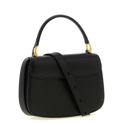 Ami Paris Black Cowhide Paris Paris Handbag